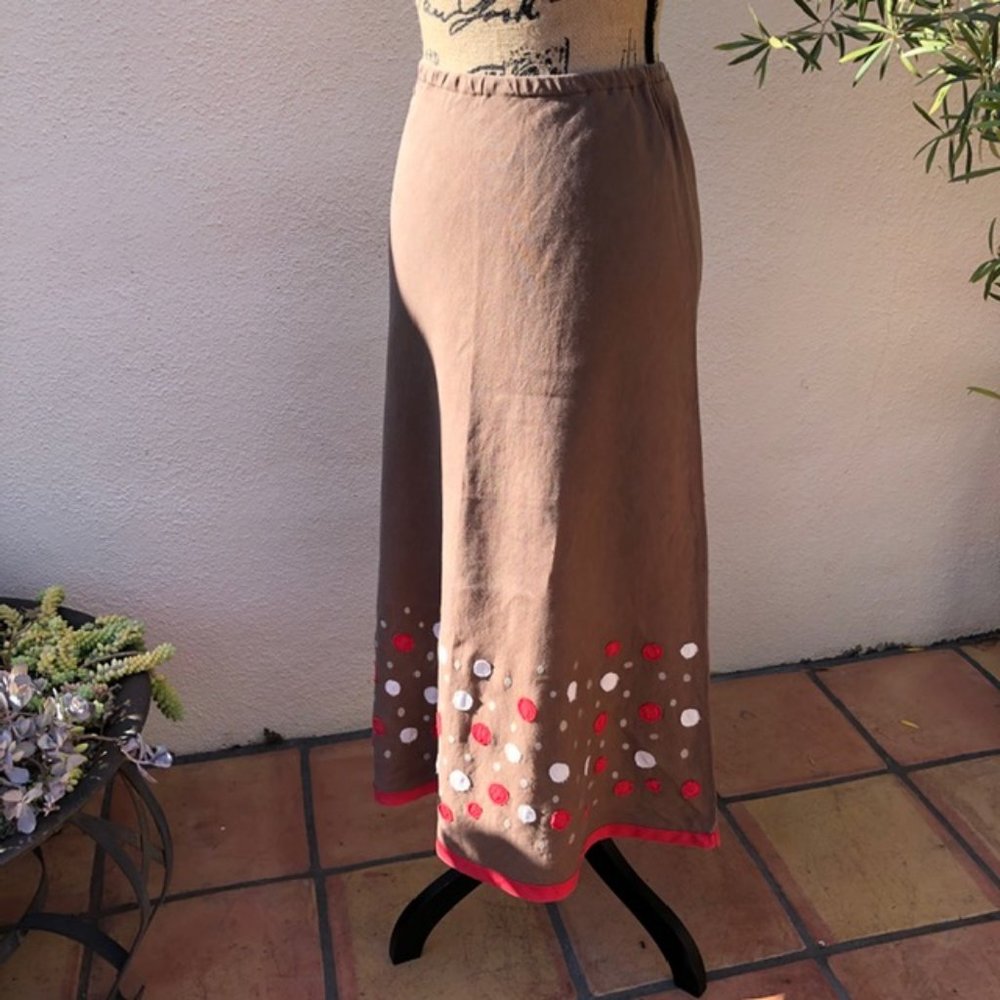 Boden all linen midi skirt